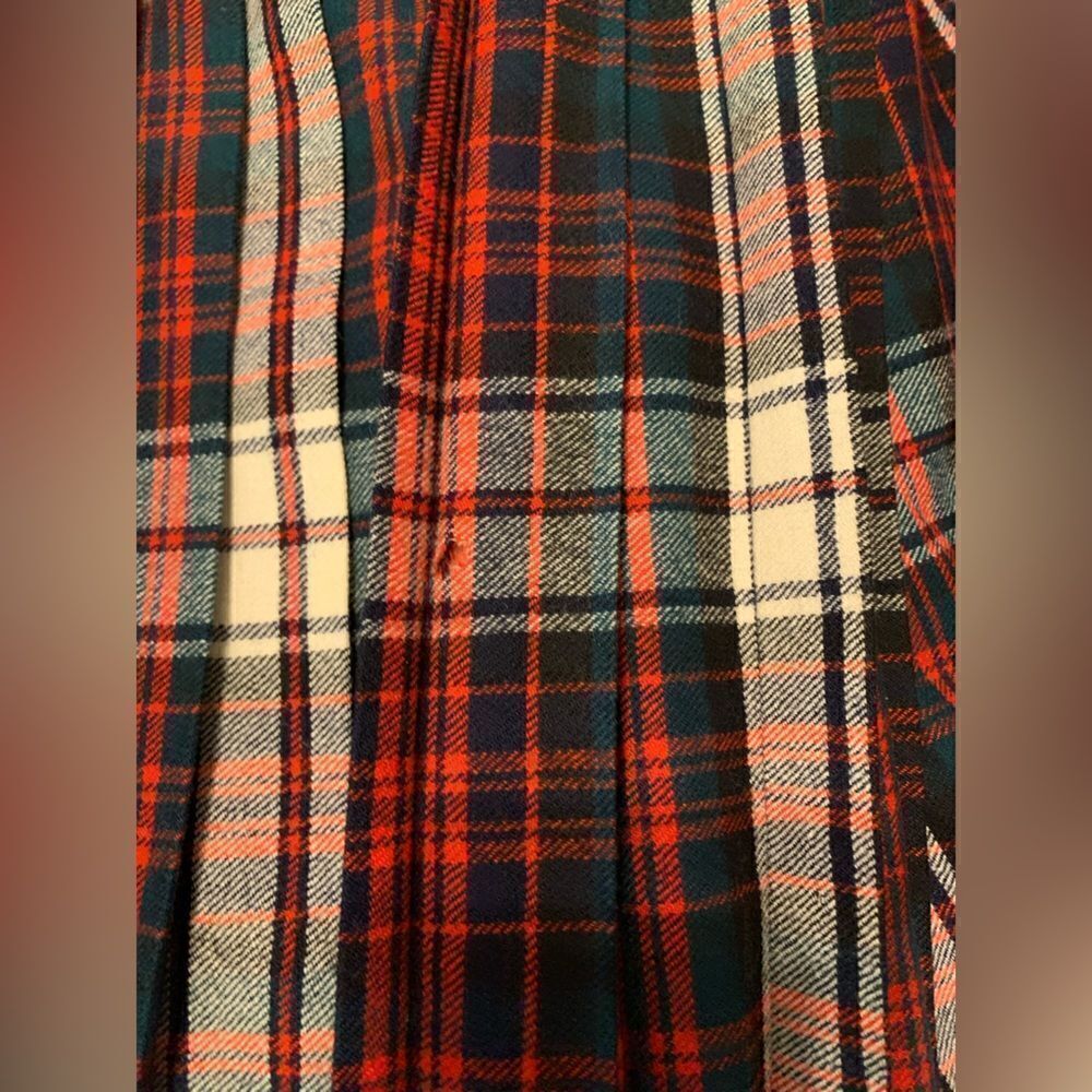 Vintage Red Tartan Plaid maxi wrap skirt size S‎ - Picture 5 of 10